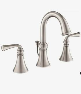 Moen Ws84855srn Wetherly Widespread Bathroom Faucet. Brushed Nickel. Model Ws84855srn