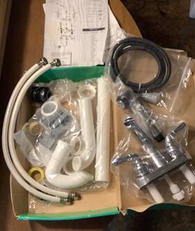 Mustee 28.600a Laundry Faucet And Drain Pipe Kit With 6 Inch Swing Spout