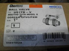 Nibco U51tb-v Chemtrol 1 Inch Cpvc Ball Valve