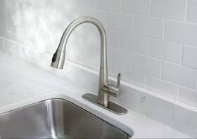 Oakbrook 3978-k104 Vela Pulldown Kitchen Faucet One Handle Brushed Nickel
