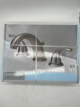 67364w-6104 Oakbrook Brushed Nickel Widespread Bathroom Sink Faucet 6 Inch - 12 In 67364w-6104 Oakbrook Brushed Nickel Widespread Bathroom Sink Faucet 6 Inch - 12 In
