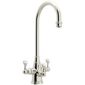 Perrin & Rowe U.1220ls-pn-2 And U.1220ls-seg-2 Hot/cold Water Dispenser Faucet -polished Nickel