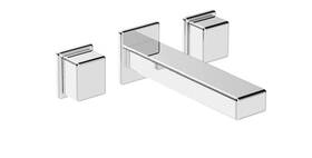 290-14-026 Phylrich Mix Wall Lavatory Set - Cube Handles