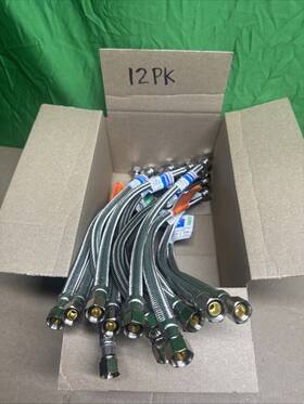 Plumbshop Pls1-16a Lot Of 12 Braided Faucet Supply Line Stainless Steel F 3/8c