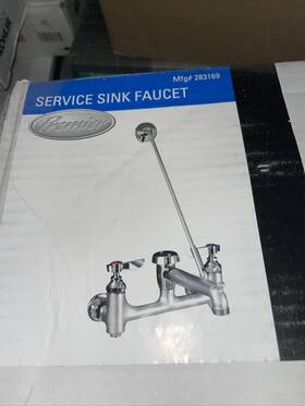 Premier 283169 All Mount Service Sink Faucet With 8 Inch Centers 6 Vacuum Breaker Spout