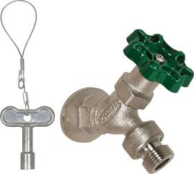 Prier Products C-355np.50 C-355.50 Nickel 1/2 Inch Fpt Handle And Key-operated Angle Sill Faucet