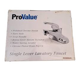 Pro Value 847044010196 Single Lever Lavatory Bathroom Faucet Polished Chrome