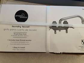 Project Source 442740 Laundry Faucet Rough Brass Finish 0442740
