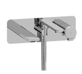 Riobel Us21c Fr21c Fresk Collection Wall-mount Tub Filler With Hand Shower Chrome New