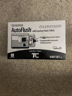Rubbermaid Fg401187a Flush Valve - Silver New Opened Remove Old Battery Need4aa