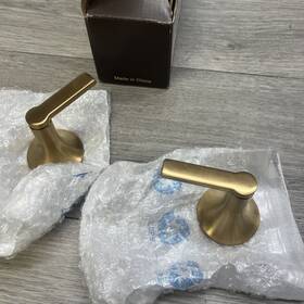 Signature Hardware 781889412879 Lentz Widespread Bathroom Faucet Handle Lever - Brushed Gold