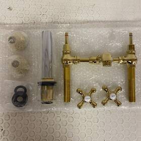 Sh449719pb Signature Hardware Bridge Lavatory Faucet With Mushroom Type Overflow Drain - Pb