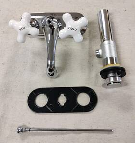 Signature Hardware Sh449724cp Teapot Centerset Bathroom Faucet Cross Handles