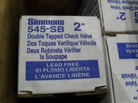 Simmons 545-sb 2 Inch Double Tapped Check Valve Lead Free
