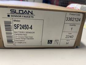 Sloan 3362124 Sf2450-4 Battery Sensor Operated Lavatory Faucet #3362124