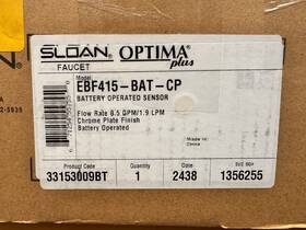Ebf-415-bat Sloan Optima Plus Cast Brass Polished Chrome Finish Single Pos