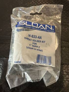 Sloan H-633-aa Sweat Solder Kit For 1 Inch Supply Closet Or Urinal