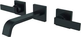 Speakman Sb-2553-mb Lura Widespread Wall Mount Bathroom Faucet Lever Matte Black