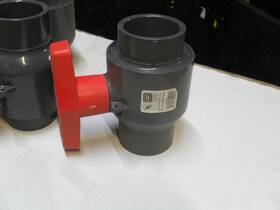 Spears 2122-020 Red Handle 2 Inch Sch80 Pvc Ball Valve Socket X