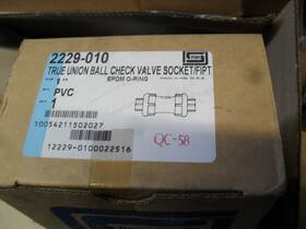 Spears 2229-010 True Union Ball Check Valve Socket / Fipt 1 Inch Pvc