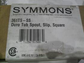 Symmons 361ts-ss Duro Tub Spout Slip Fit Square