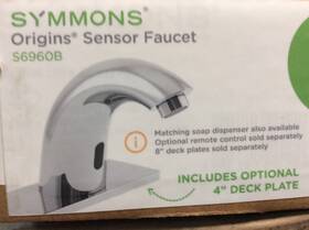 Symmons S6960b Origins Sensor Faucet Touchless Chrome Finish 0.5 Gpm New