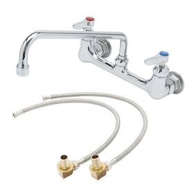 Mz43 T&s 671262754941 B-0231-cr-kit 8 Inch Wall Mount Base Faucet 1/2 Npt Male Inlets Ceramic Mz43 T&s 671262754941 B-0231-cr-kit 8 Inch Wall Mount Base Faucet 1/2 Npt Male Inlets Ceramic