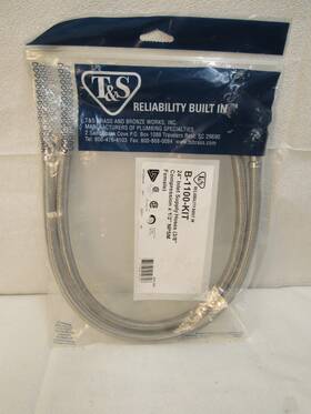 T&s 671262910316 T&s Brass Supply Hose Set 24 Inch 3/8 Comp X 1/2 Npsm Female B-1100-kit