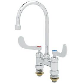 B-0325-cc-cr-w4 T &s Deck Mount Faucet With 4 Inch Centers And Cerama Cartridges