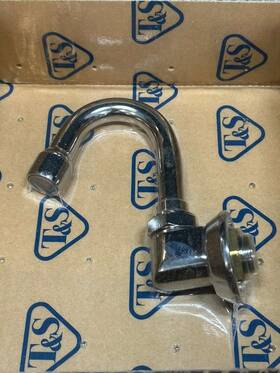 T&s B-0529 T&s Brass Swivel Gooseneck Faucet Spout Wall Mount Aerator 2-3/4 Inch