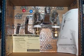 T&s B-0831-wa T&s Deck Mount Centerset Metering Faucet With 4 Inch Centers Wrist Action