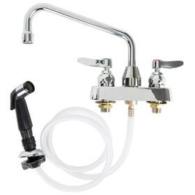 T&s B-1171 T&s Deck Mounted Workboard Faucet With Self-closing Spray Valve