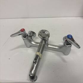 T&s B-969 B-969-rgh Service Sink Faucet Wall Mount 8 Inch C Vacuum Breaker Garden Hose Out