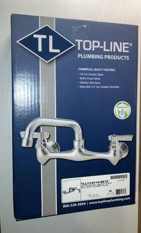 Top Line Tll-13-8114-se1z New Box Wall Mounted Service Sink 8 Inch Faucet 14 Spout