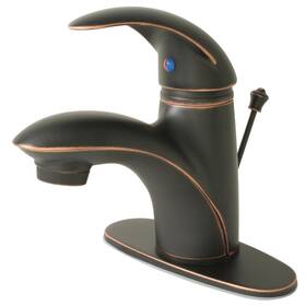 Ultra Faucets Uf34125 Oil Rubbed Bronze 1-handle Lavatory Pop-up Faucet 4 Inch