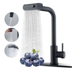 Vqjtcvly 598577264593 Black Kitchen Faucet With Pull Down Sprayer Waterfall Sink Vqjtcvly 598577264593 Black Kitchen Faucet With Pull Down Sprayer Waterfall Sink
