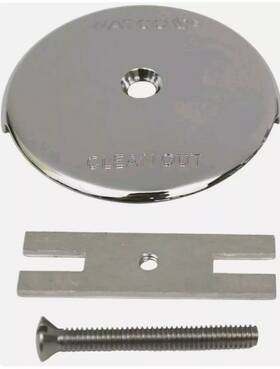 18003-cp Watco Tub 1-hole Overflow Plate To Retrofit 1 Or 2 Hole Existing Cp