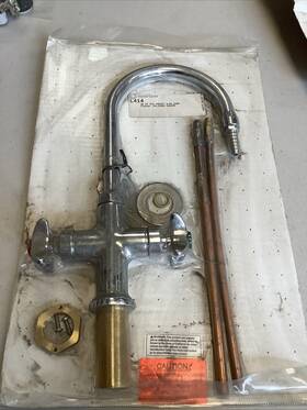 Watersaver L414 Deck Mounted Mixer Faucet With Flow Control. Polished Chrome. G6