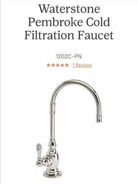 Waterstone 1202c-pn Pembroke Filtration Faucet With Lever Handle Cold Only Nib
