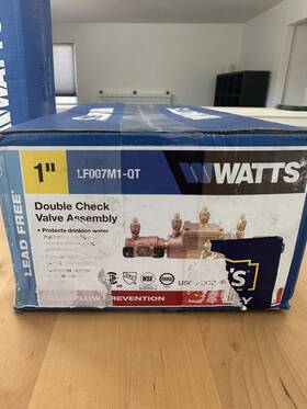 Watts Lf007m1-qt-1 1 Inch Backflow Preventer Brass Npt Replacement