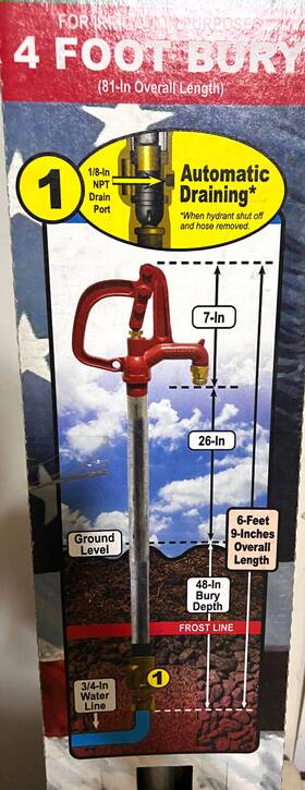 R34-4 Woodford Manufacturing 4ft Bury Depth Frost Resistant 3/4 Inch X Nptxmpt 1 Red Brass Hydrant R34-4 Woodford Manufacturing 4ft Bury Depth Frost Resistant 3/4 Inch X Nptxmpt 1 Red Brass Hydrant