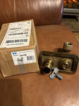 79-pb Woodford Mfg. Manufacturing Model Wall Hydrant Swivel Inlet Polished Brass 79-pb Woodford Mfg. Manufacturing Model Wall Hydrant Swivel Inlet Polished Brass