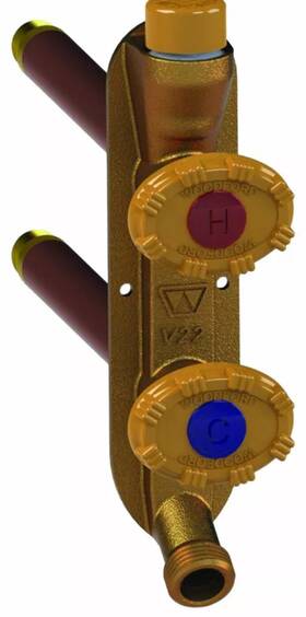 Woodford V22cp-8-mh V22cp Freezeless Hot And Cold Wall Faucet Vertical Mounting