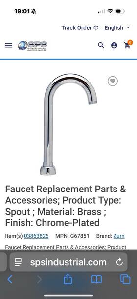 G67851 Zurn Aquaspec Parts A Spout Assembly 3.5 Inch Xl G67851 Zurn Aquaspec Parts A Spout Assembly 3.5 Inch Xl