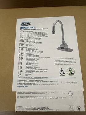 Z6920-xl-adm-1 Zurn Z6920-xl Aquasense Battery Powered Faucet With Z6900 Sensor And Batteries Z6920-xl-adm-1 Zurn Z6920-xl Aquasense Battery Powered Faucet With Z6900 Sensor And Batteries