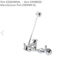 Zurn Z841m1-xl Side Handle Service Sink 8 Inch Spread With 6 Vacuum Breaker Spout