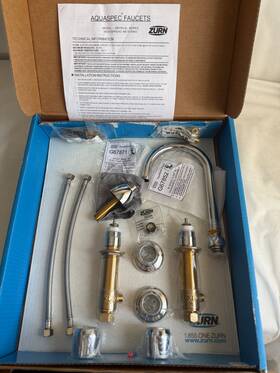 Z867b0-xl Zurn Aquaspec Faucet Widespread Metering B Spout 5-3/8 Gooseneck Z867b0-xl Zurn Aquaspec Faucet Widespread Metering B Spout 5-3/8 Gooseneck