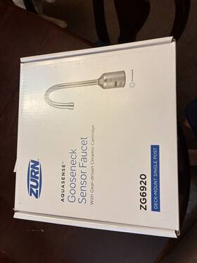 Zurn Zg6920 Aquasense Touchless Sensor Gooseneck Deck-mount Chrome Faucet