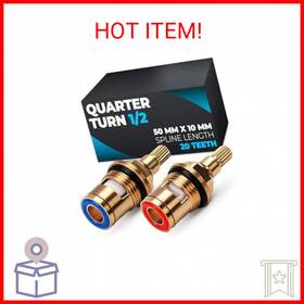 Zxx 711221114260 Brass Bathroom Sink Faucet Valve Stem - 2pcs Hot And Cold Ceramic Disc Quar