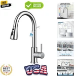 Kitchen Faucet With Pull Down Sprayer, Lead-free Sink Brushed .... Fixed Price $51.99.